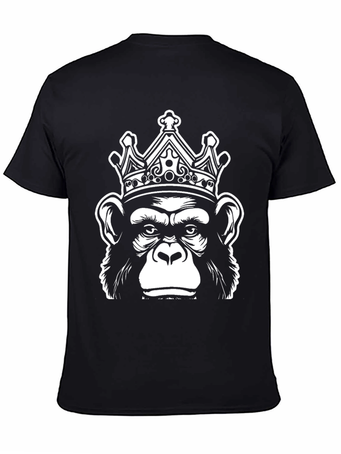 Monkey King Graphic Tee - Black Cotton T-Shirt
