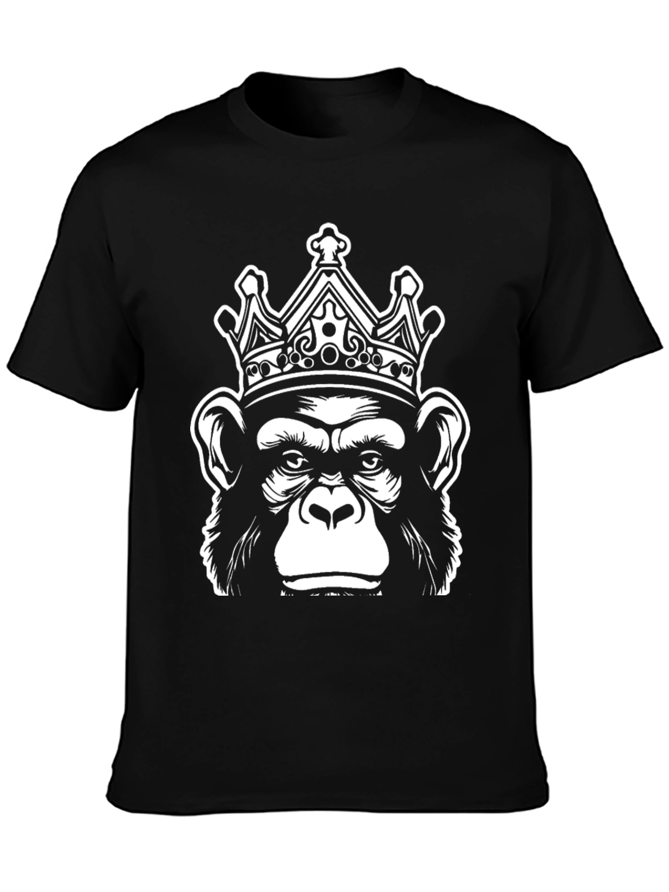Monkey King Graphic Tee - Black Cotton T-Shirt