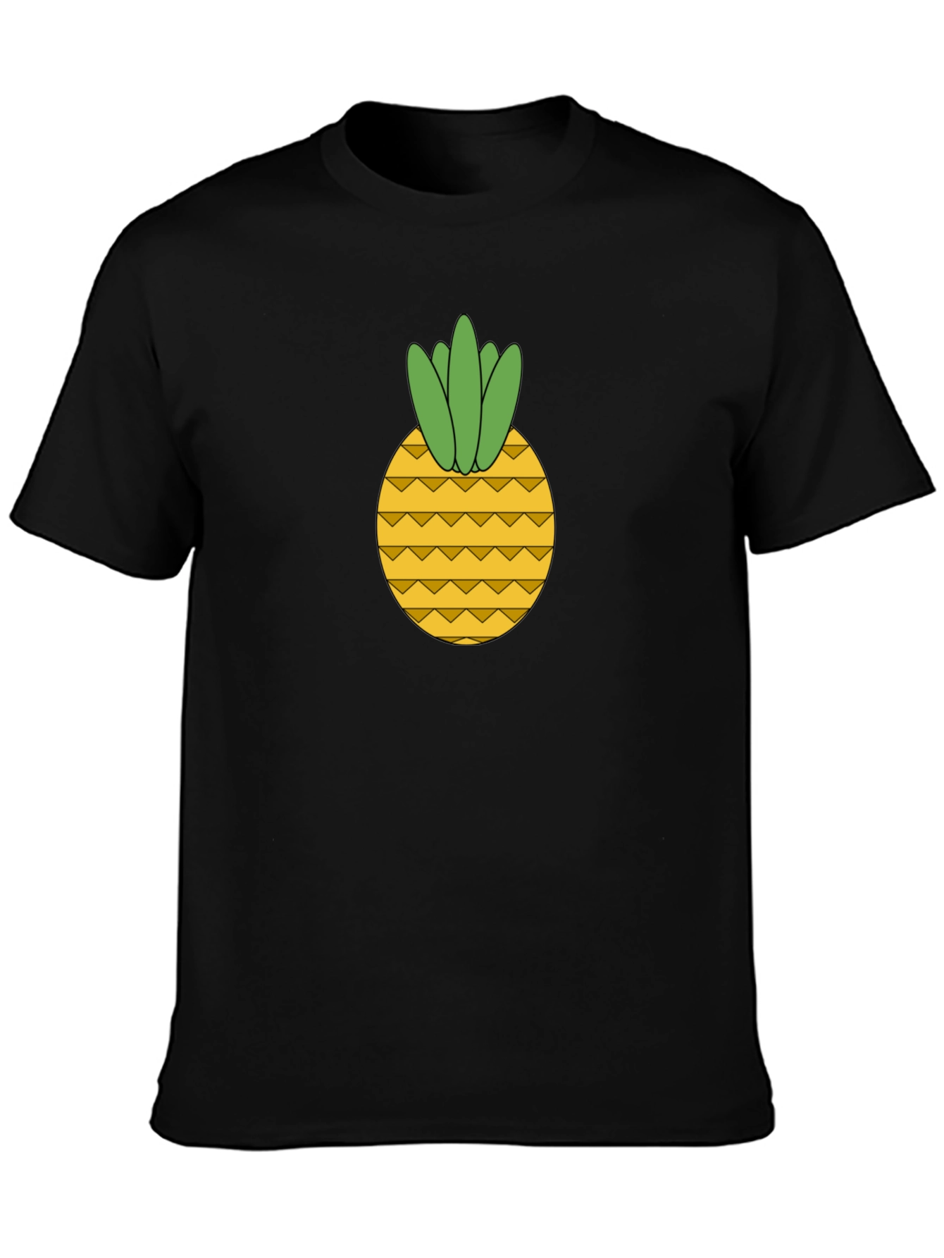 Pineapple Graphic Black T-Shirt