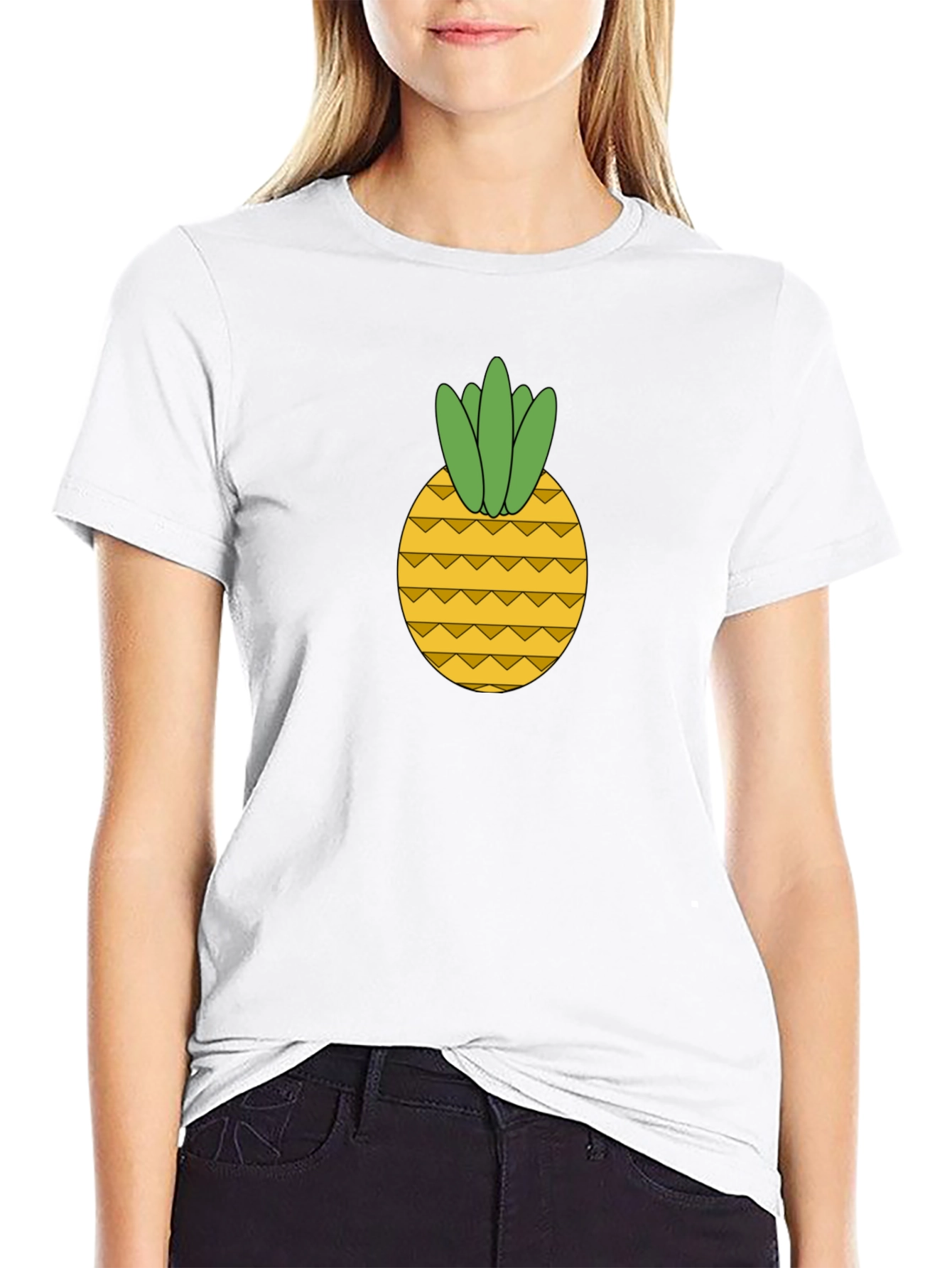 Pineapple Graphic Black T-Shirt