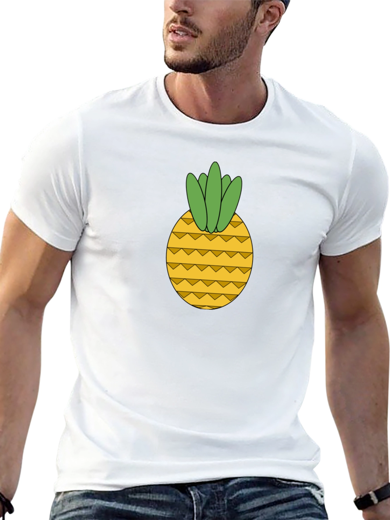 Pineapple Graphic Black T-Shirt
