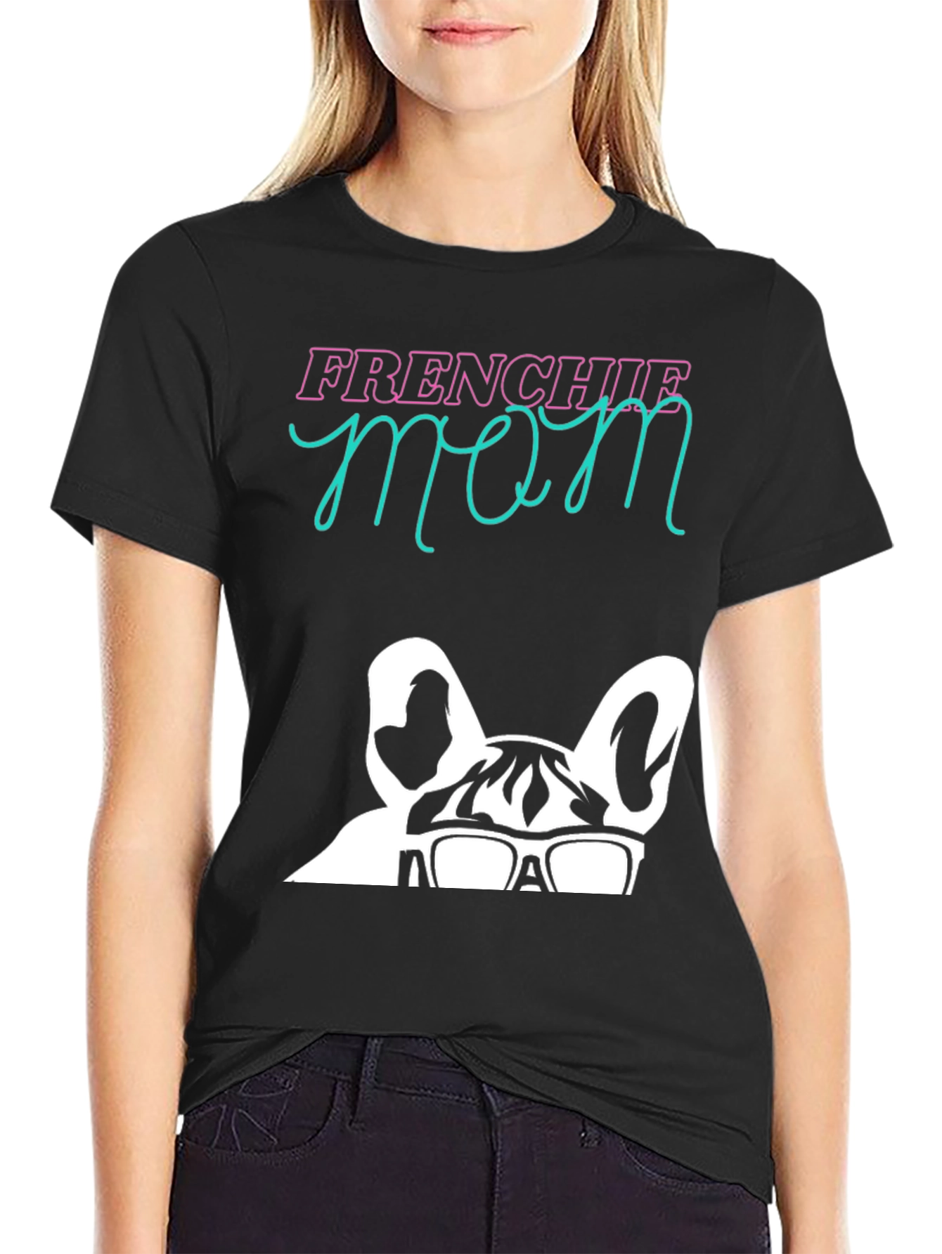 Frenchie Mom T-Shirt - Black