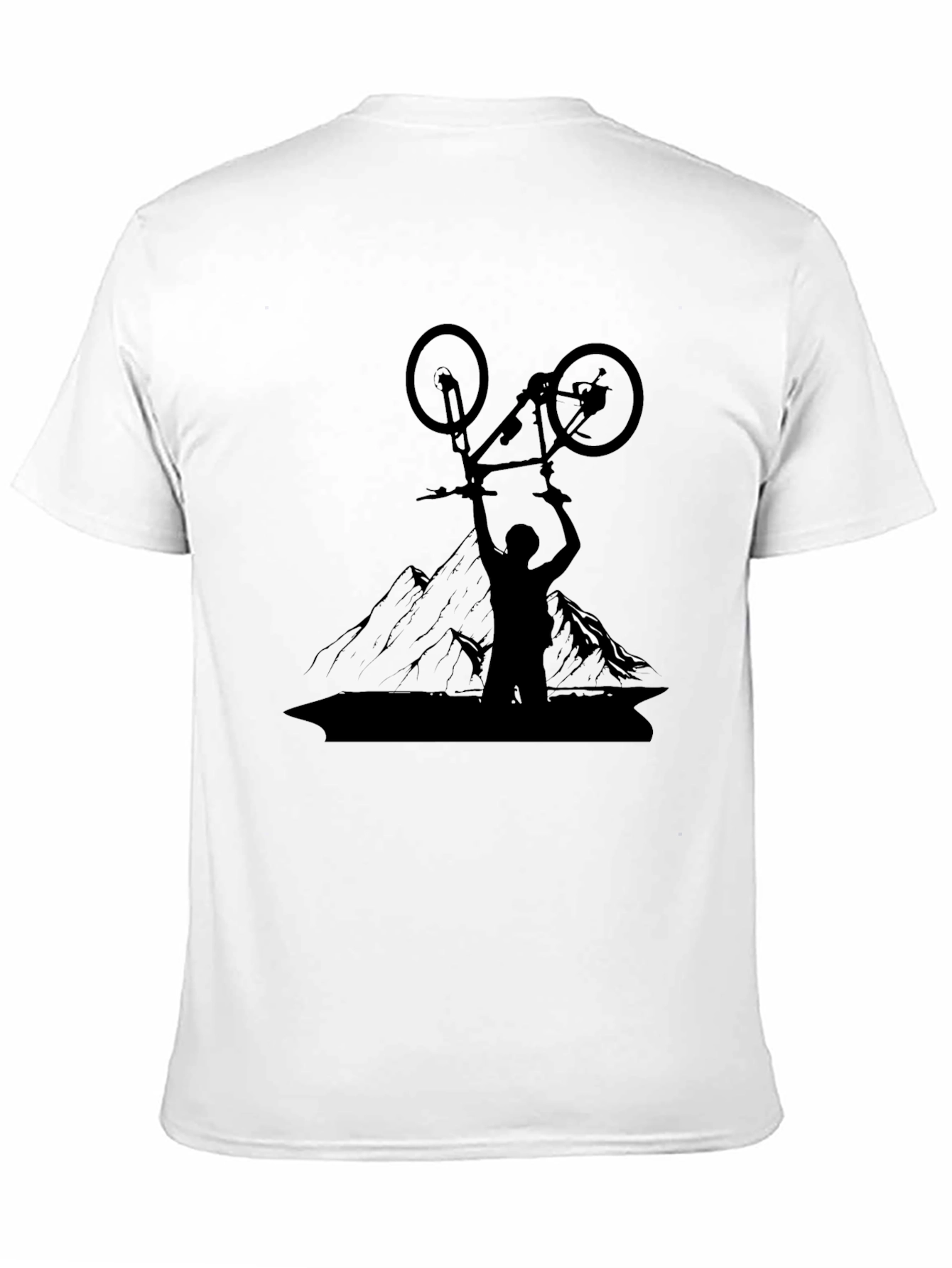 Mountain Biker Silhouette Graphic Tee