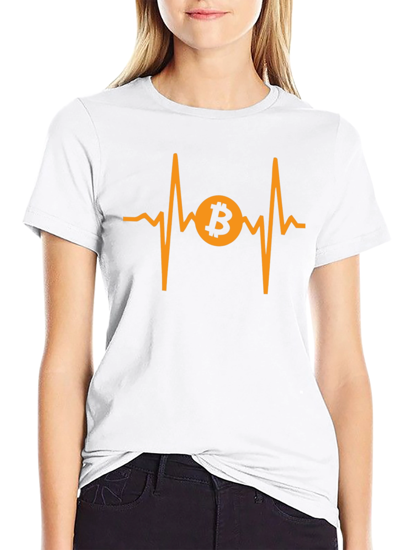 Bitcoin Heartbeat Graphic Tee - Crypto Investor Shirt