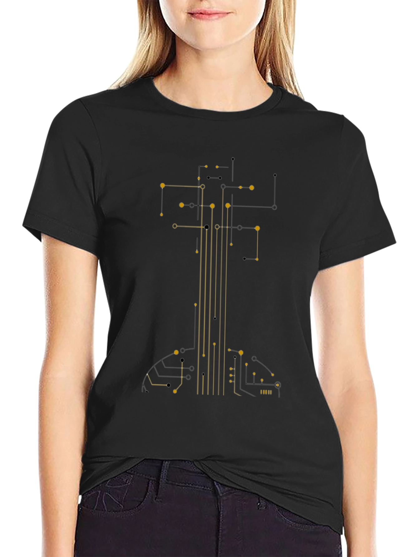 Circuit Board Graphic T-Shirt - Modern Tech Style