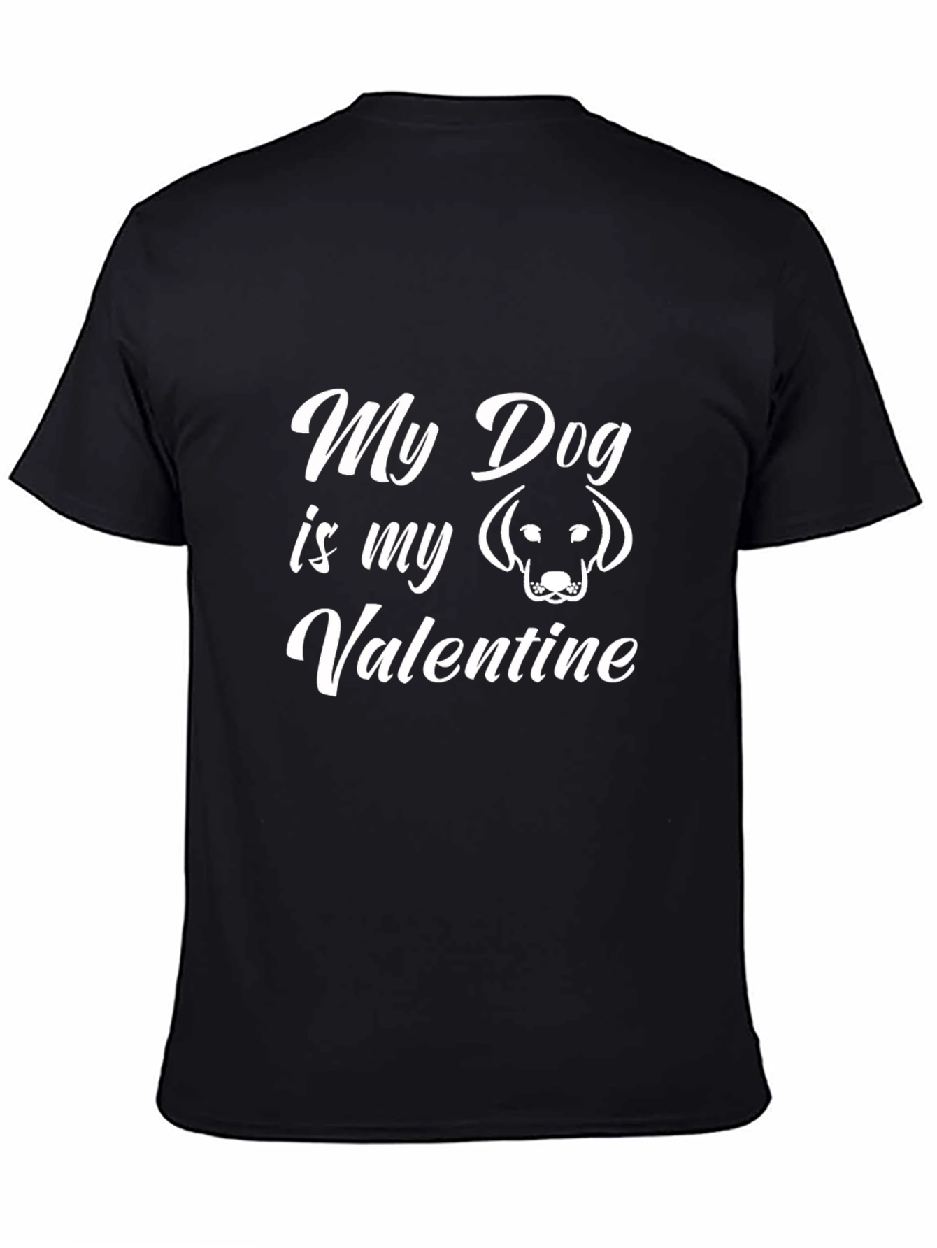 My Dog is My Valentine Black Tee