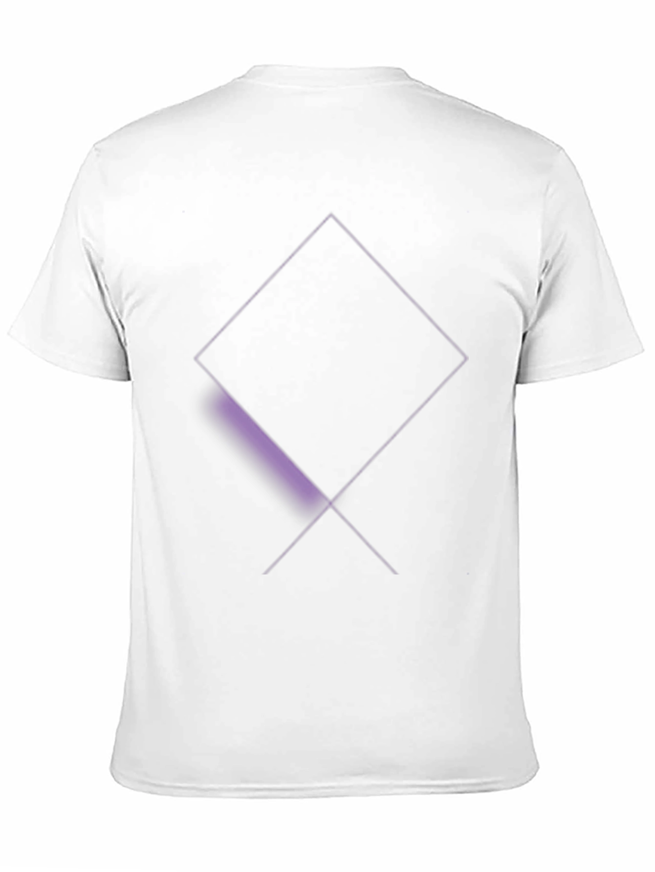 Mens Black T-Shirt with Abstract Diamond Design