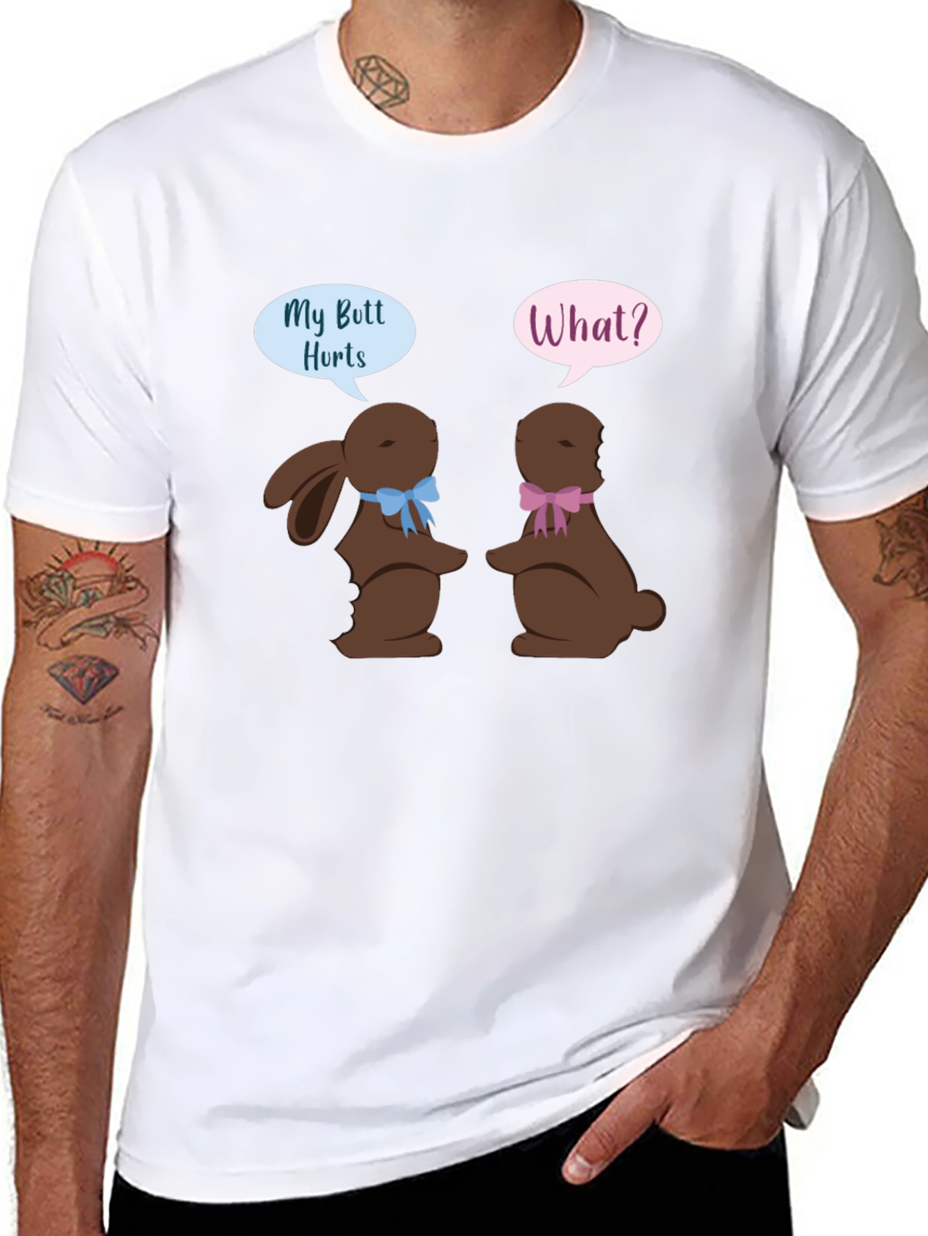 Funny Easter Bunny Butt Hurts T-Shirt