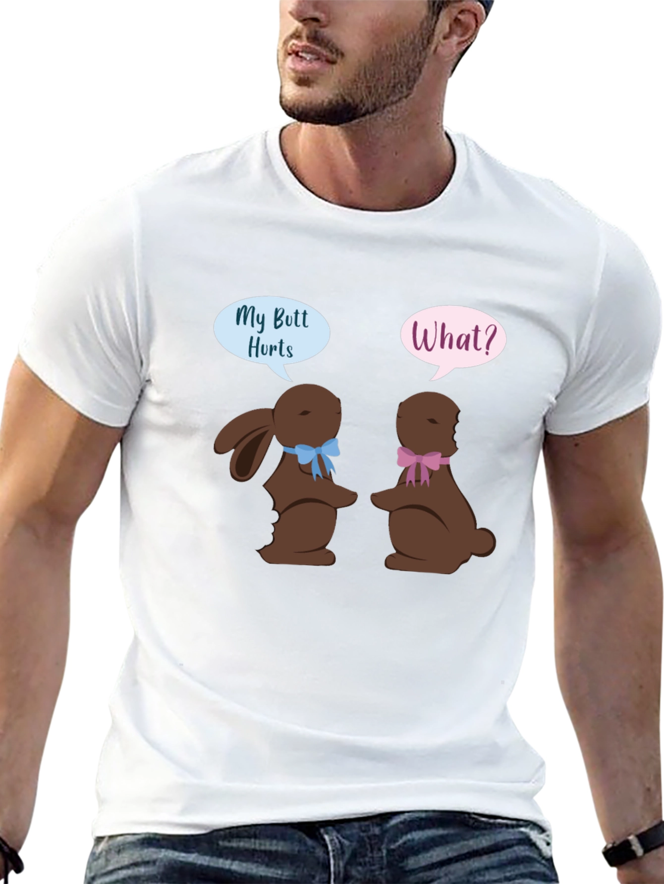 Funny Easter Bunny Butt Hurts T-Shirt