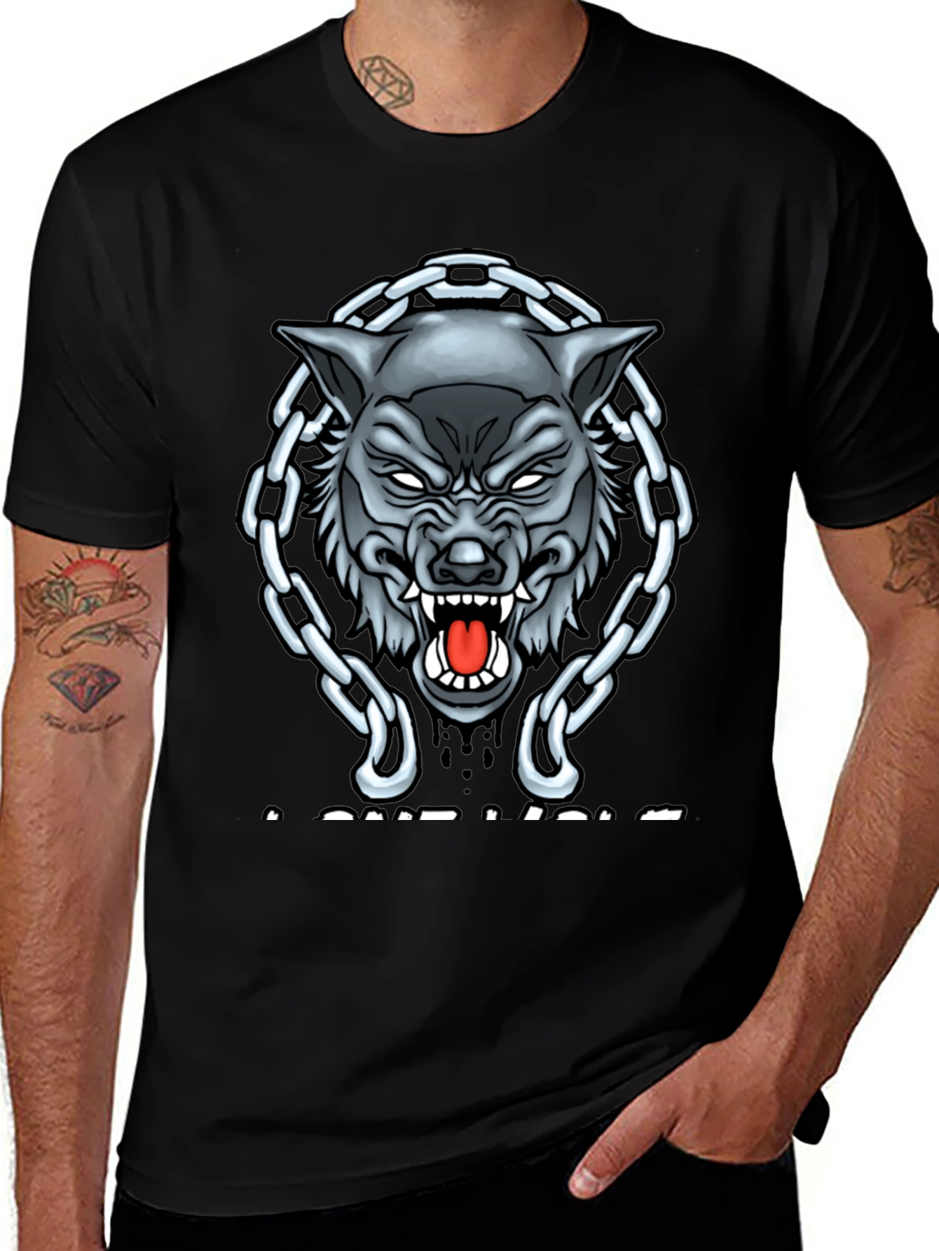 Lone Wolf Graphic Tee - Chain Design