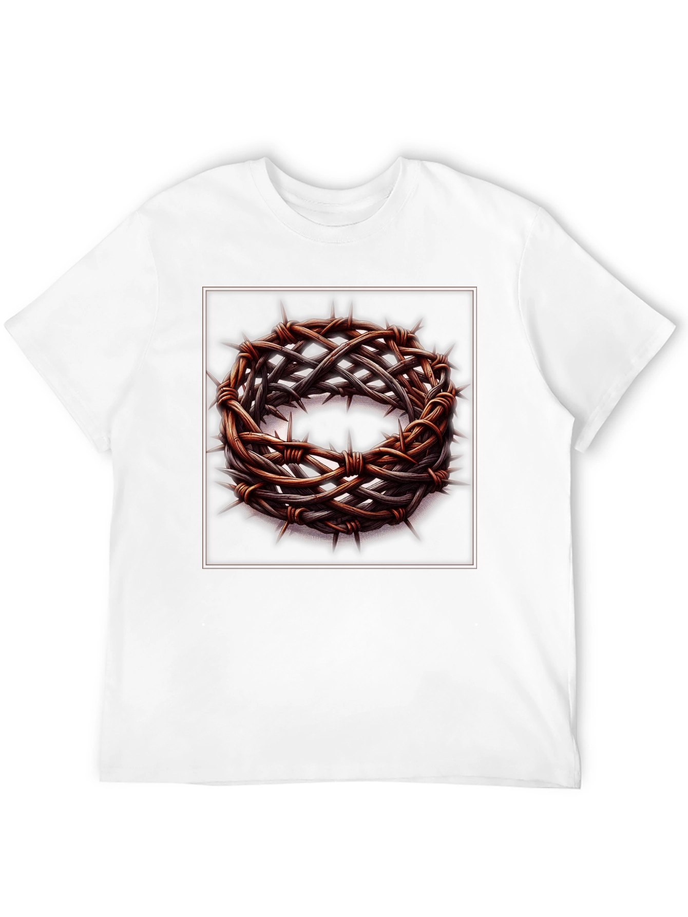Crown of Thorns Graphic T-Shirt - Religious Apparel