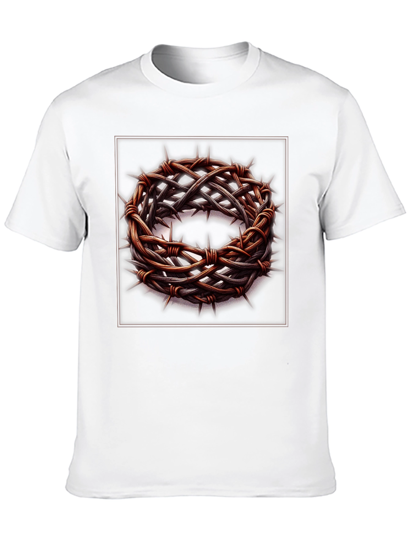 Crown of Thorns Graphic T-Shirt - Religious Apparel