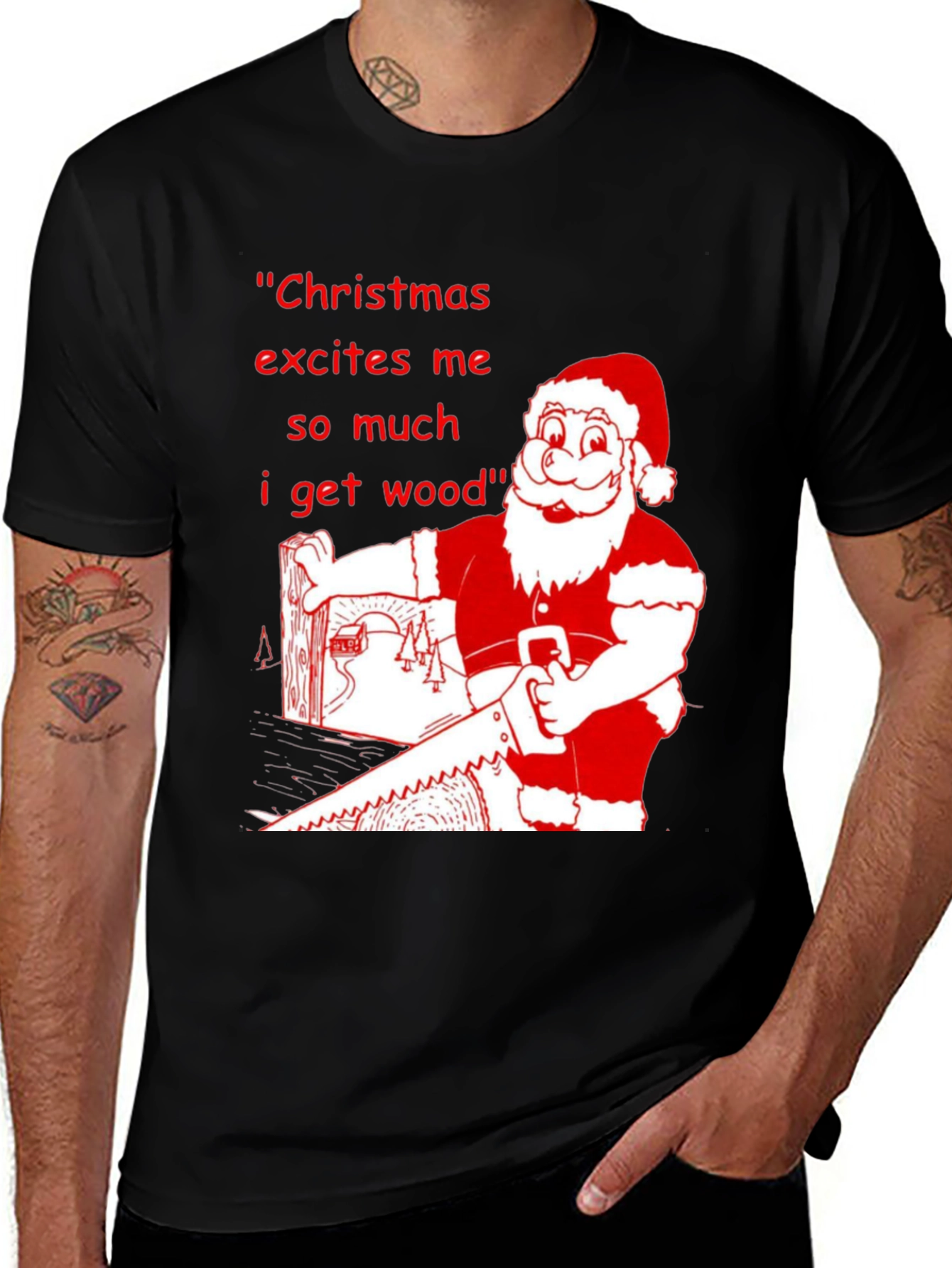 Christmas Excites Me T-Shirt Holiday Humor Tee
