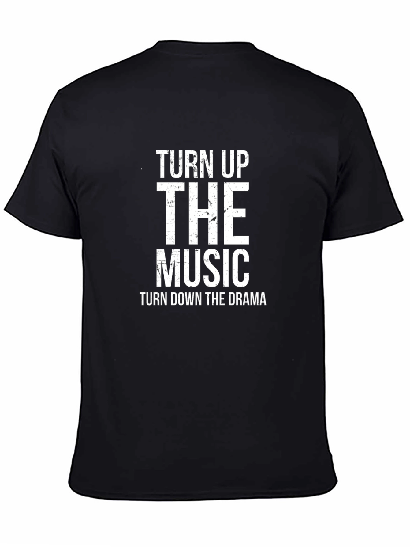 Turn Up the Music Black Graphic T-Shirt