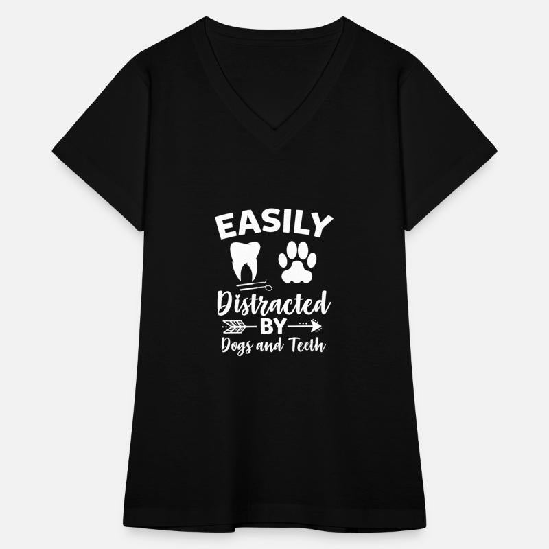 Easily Distracted By Dogs and Teeth Funny Dental