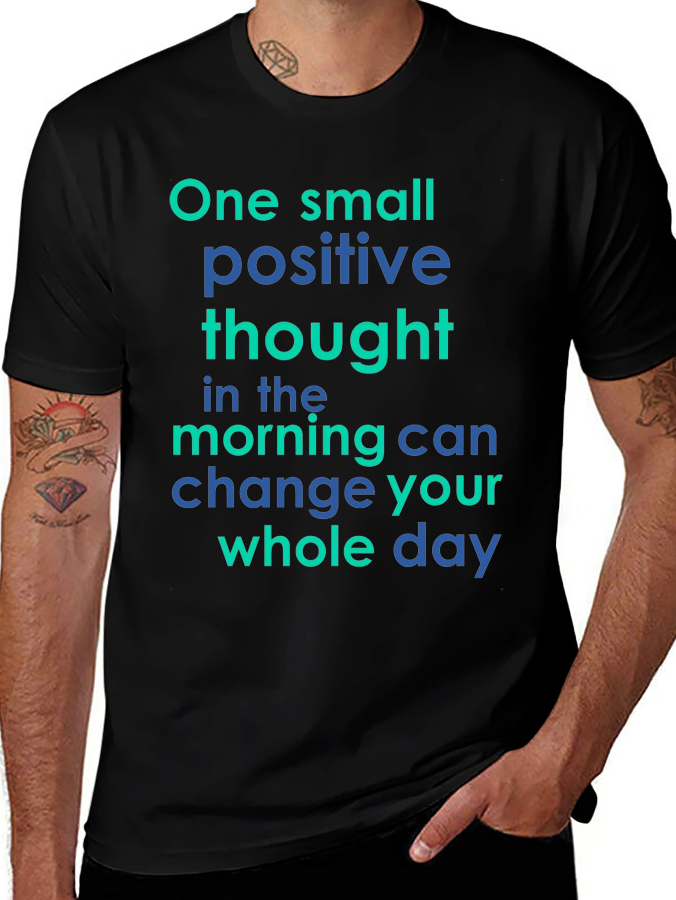 Positive Thought Graphic Tee - Motivational T-Shirt