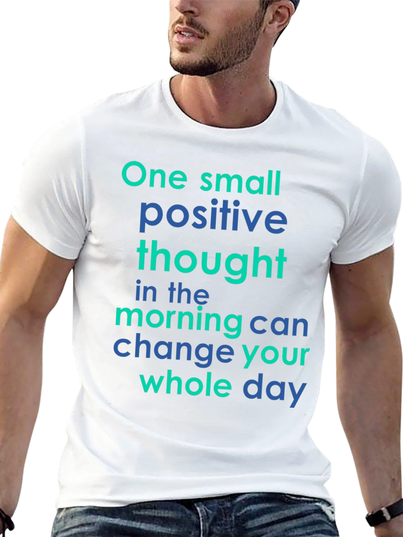Positive Thought Graphic Tee - Motivational T-Shirt