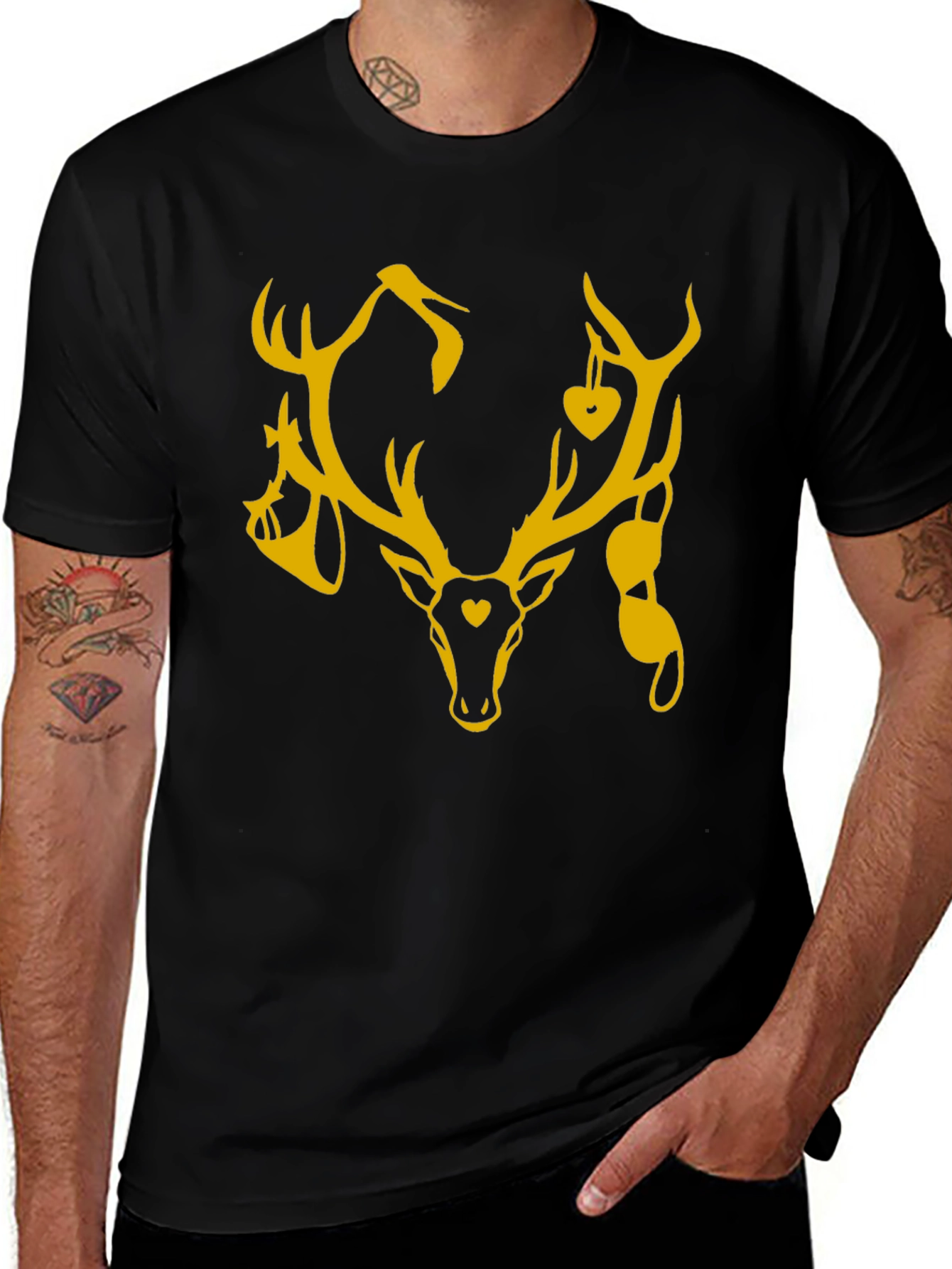 Deer & Lingerie Graphic Tee - Novelty Shirt