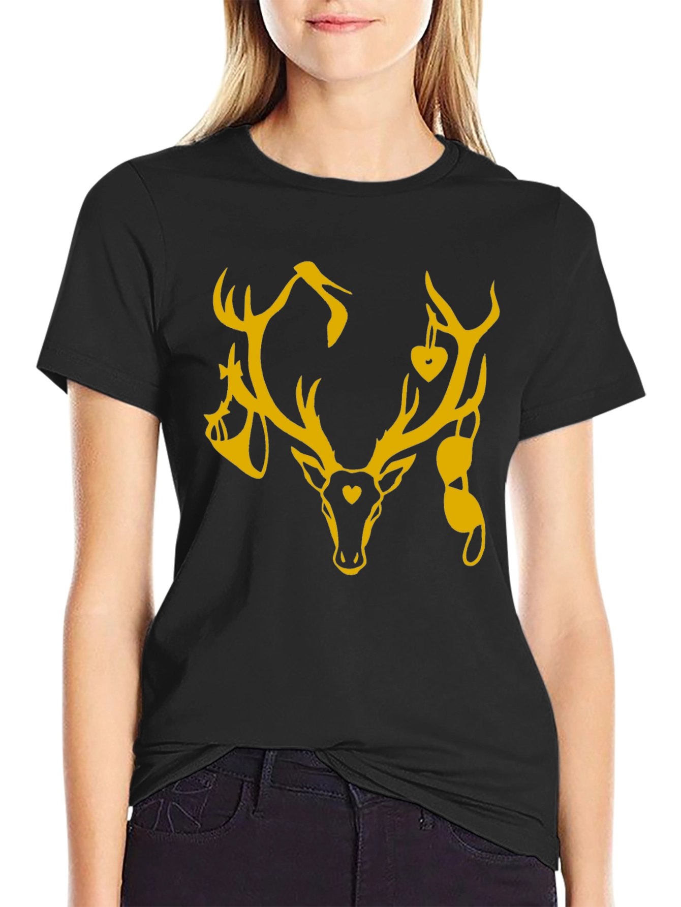 Deer & Lingerie Graphic Tee - Novelty Shirt