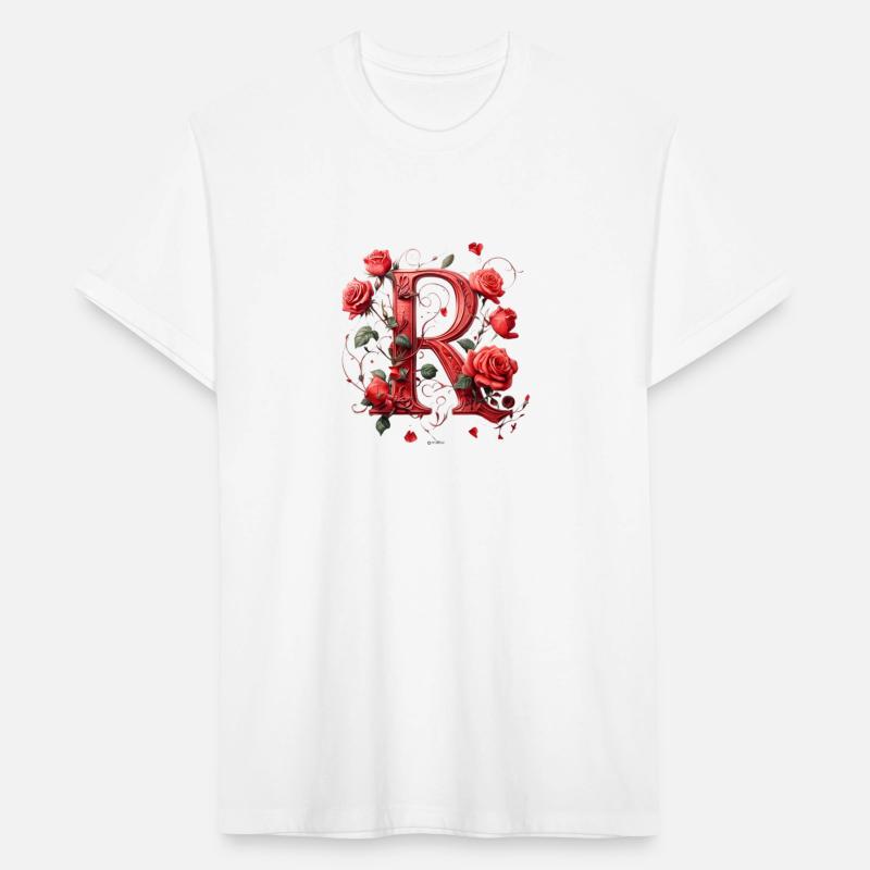 Elegant Red Roses Entwined with Letter R