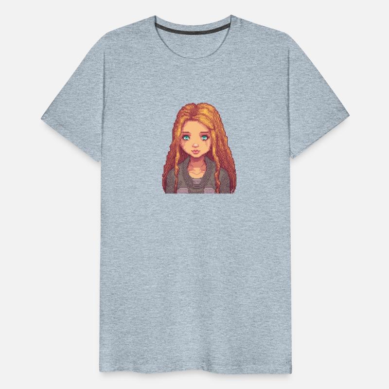 Emerald Serenity Pixel Portrait