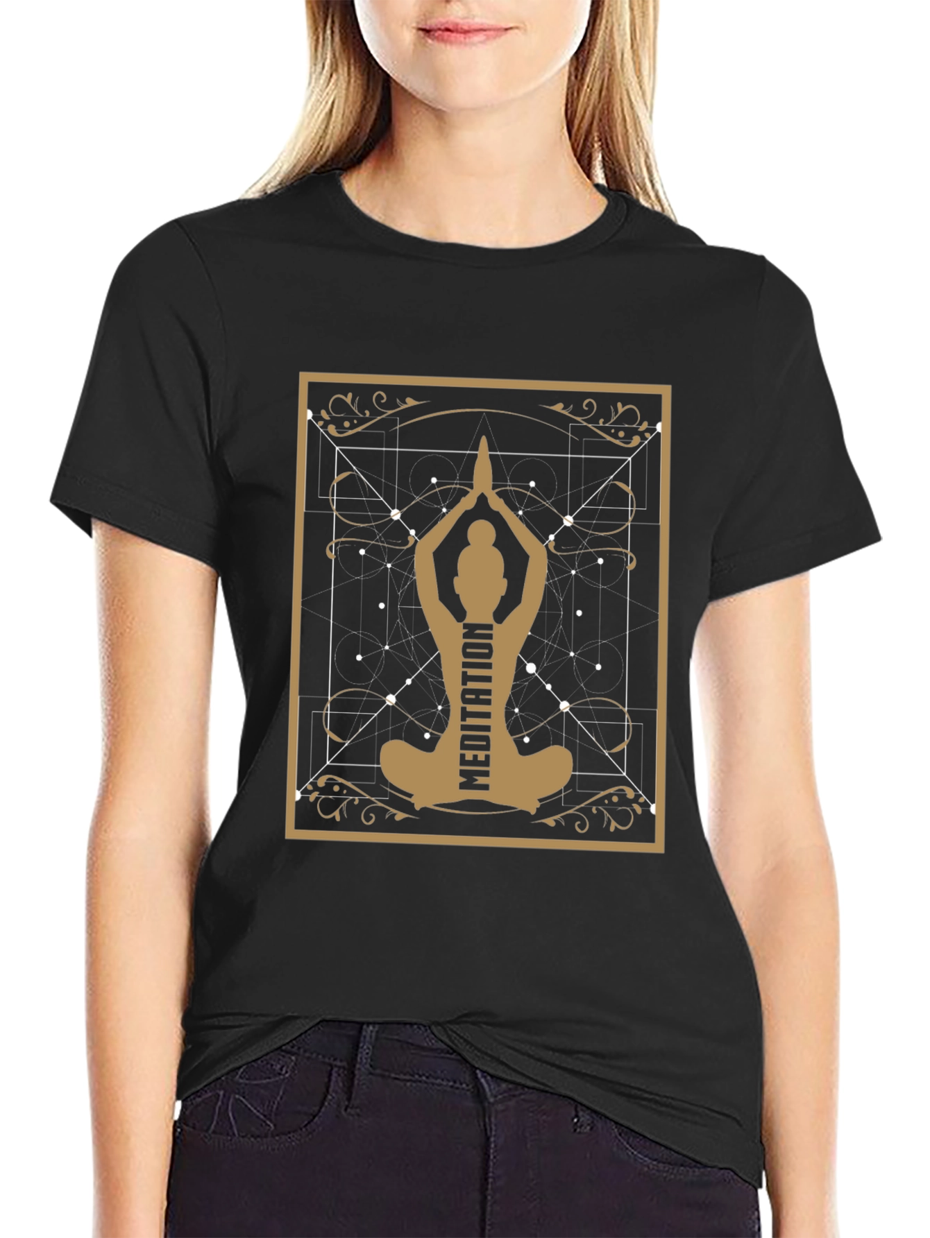 Meditation Yoga T-Shirt - Black