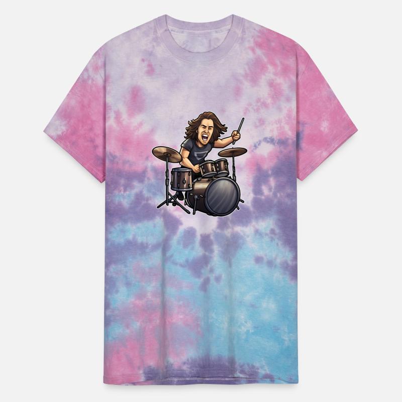 Epic Rock Drummer Sticker - Energetic Musician Art