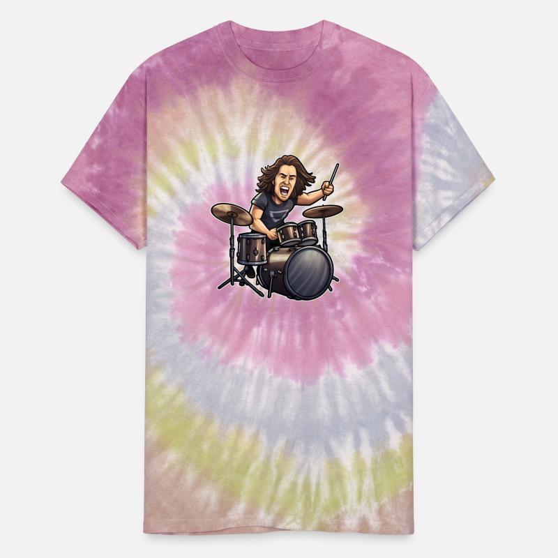 Epic Rock Drummer Sticker - Energetic Musician Art