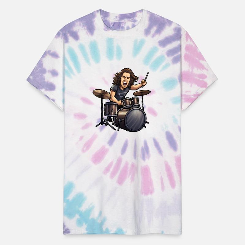 Epic Rock Drummer Sticker - Energetic Musician Art