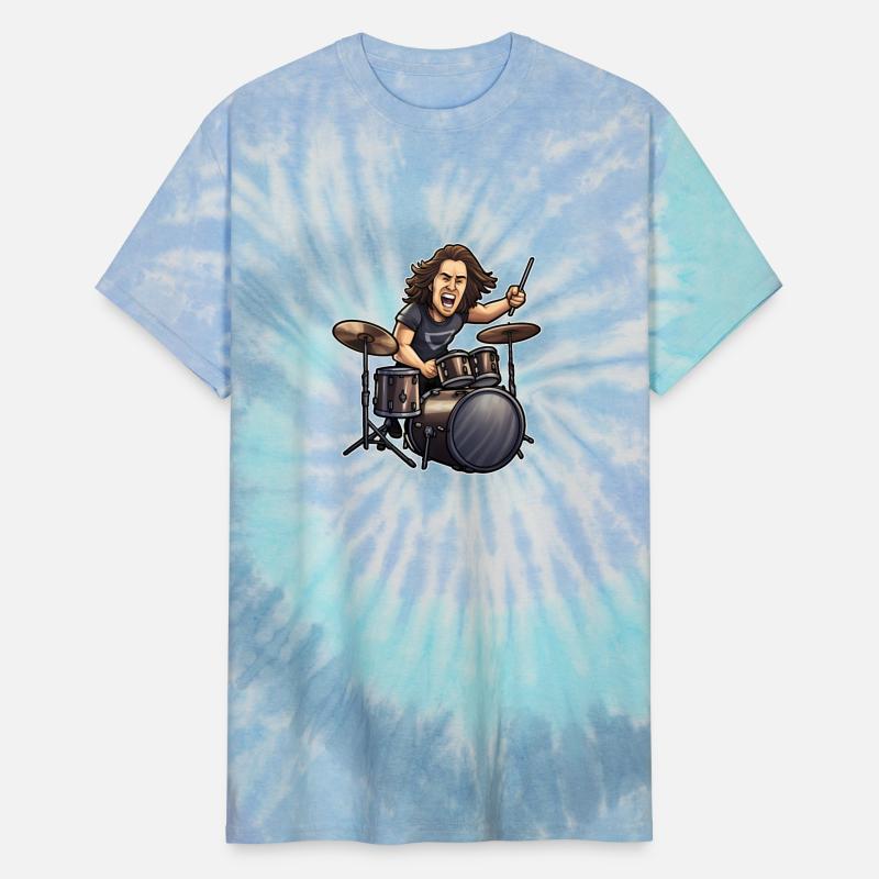 Epic Rock Drummer Sticker - Energetic Musician Art