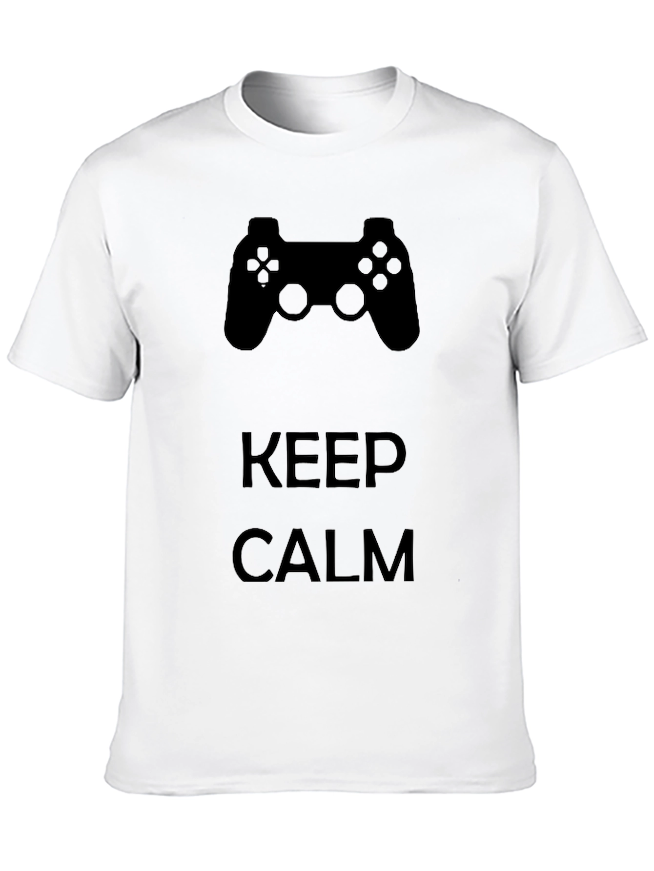 Keep Calm & Game On Black Graphic Tee