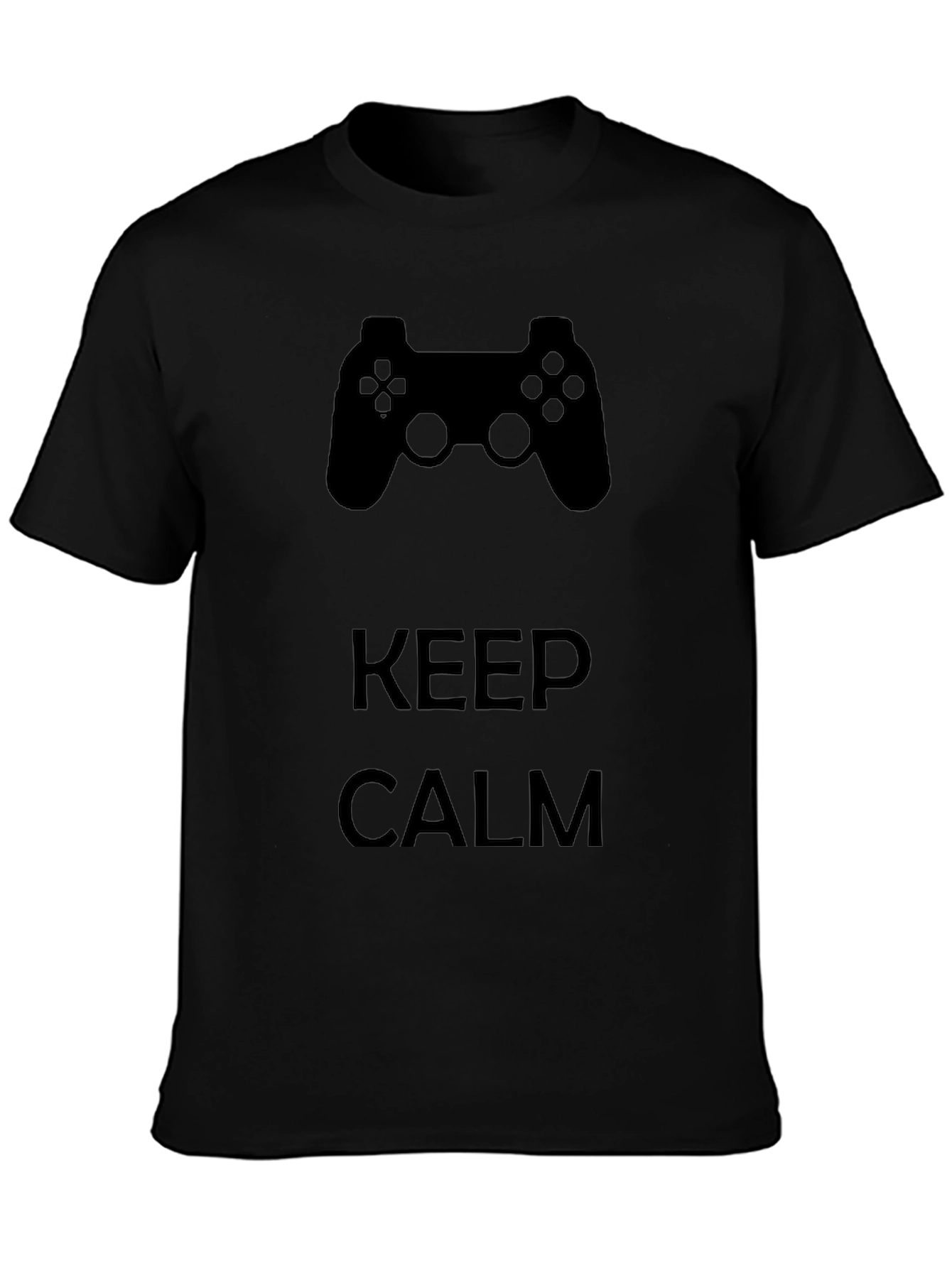 Keep Calm & Game On Black Graphic Tee
