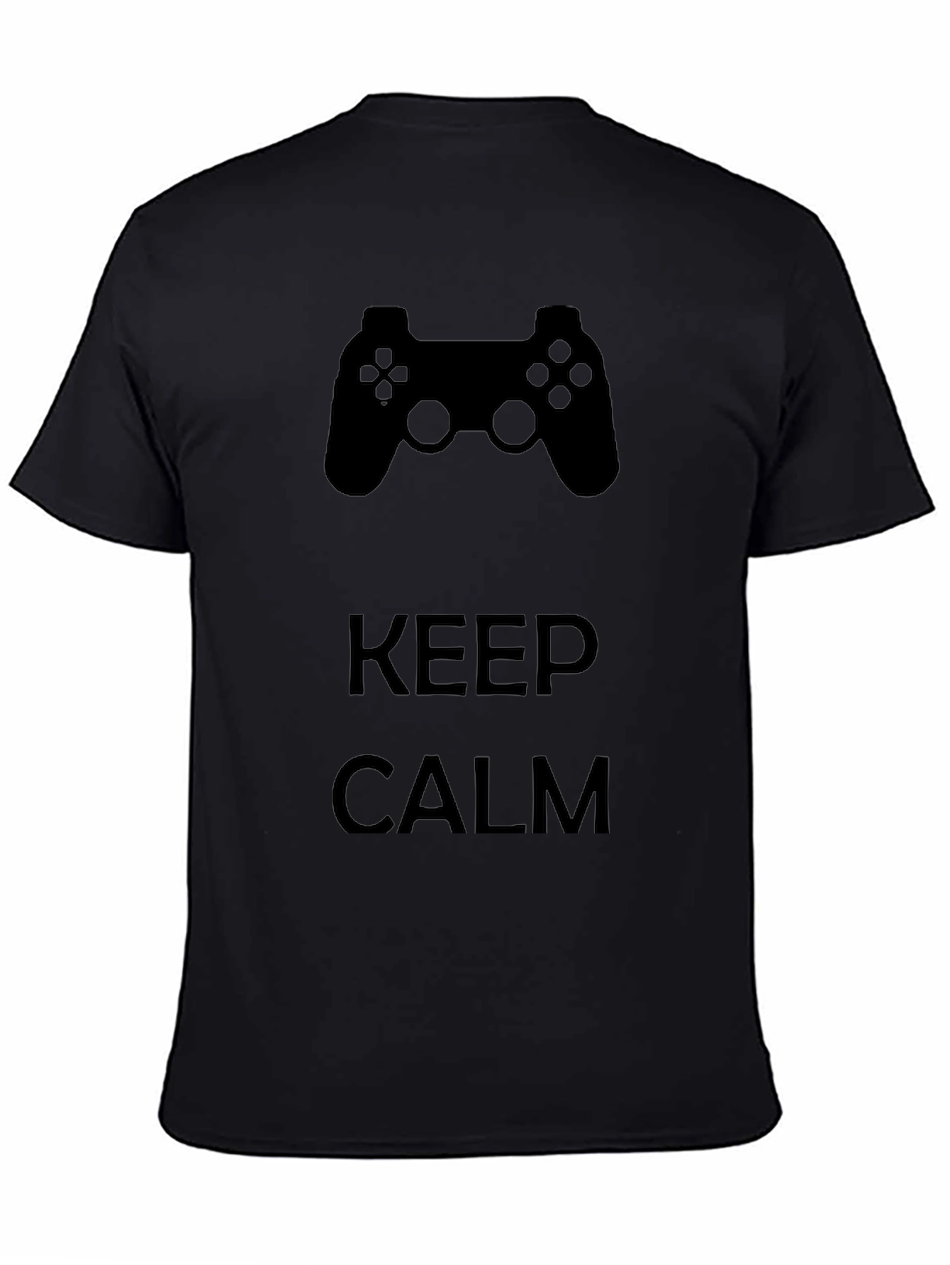 Keep Calm & Game On Black Graphic Tee