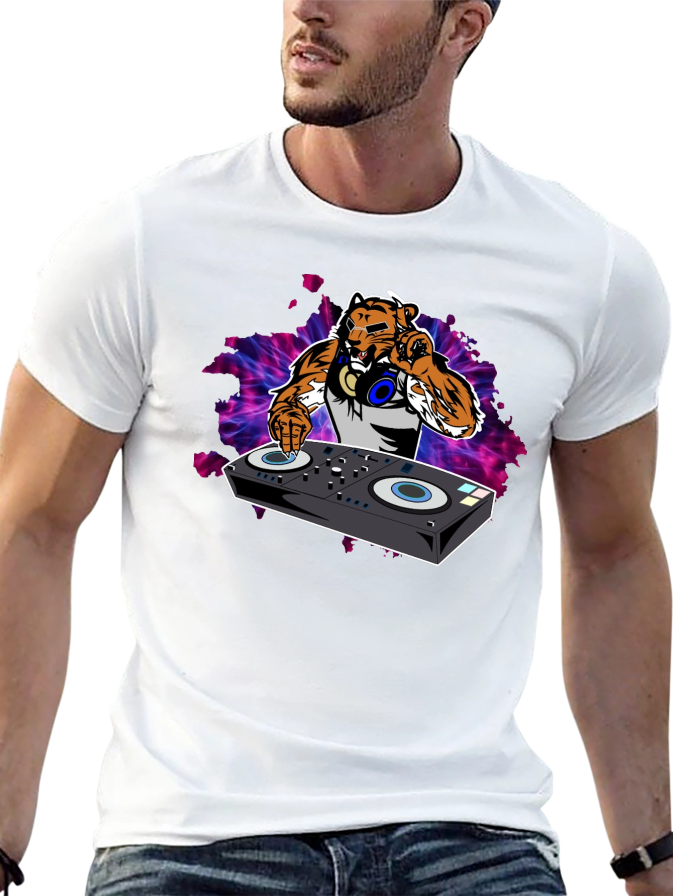 DJ Tiger Graphic Tee - Black