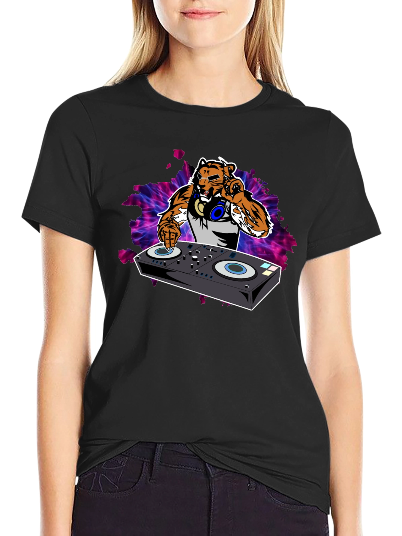 DJ Tiger Graphic Tee - Black
