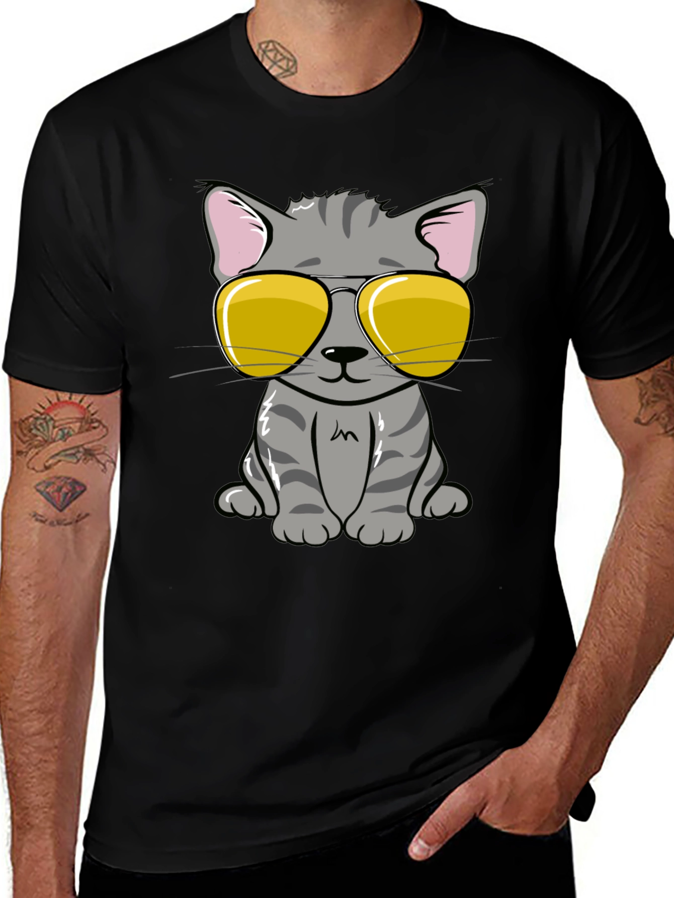 Cool Cat T-Shirt - Stylish Graphic Tee