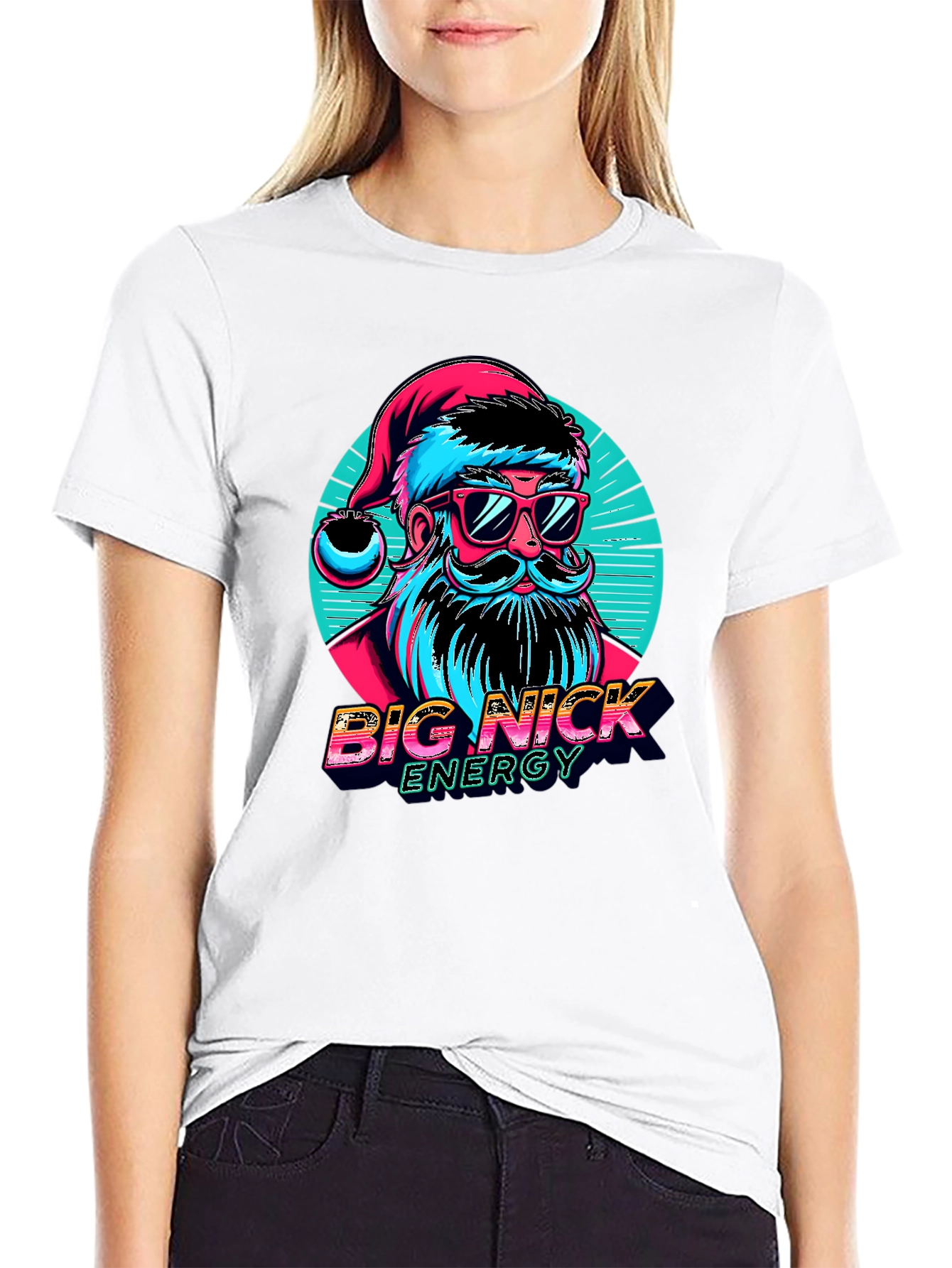 Big Nick Energy Santa Graphic T-Shirt