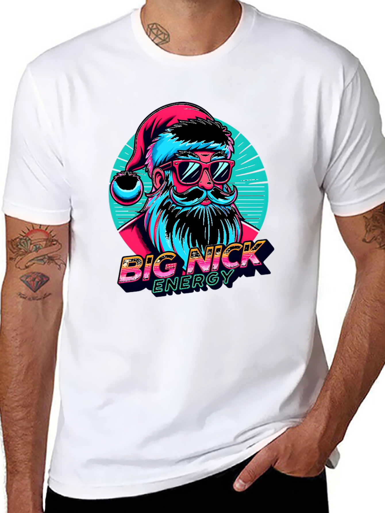 Big Nick Energy Santa Graphic T-Shirt