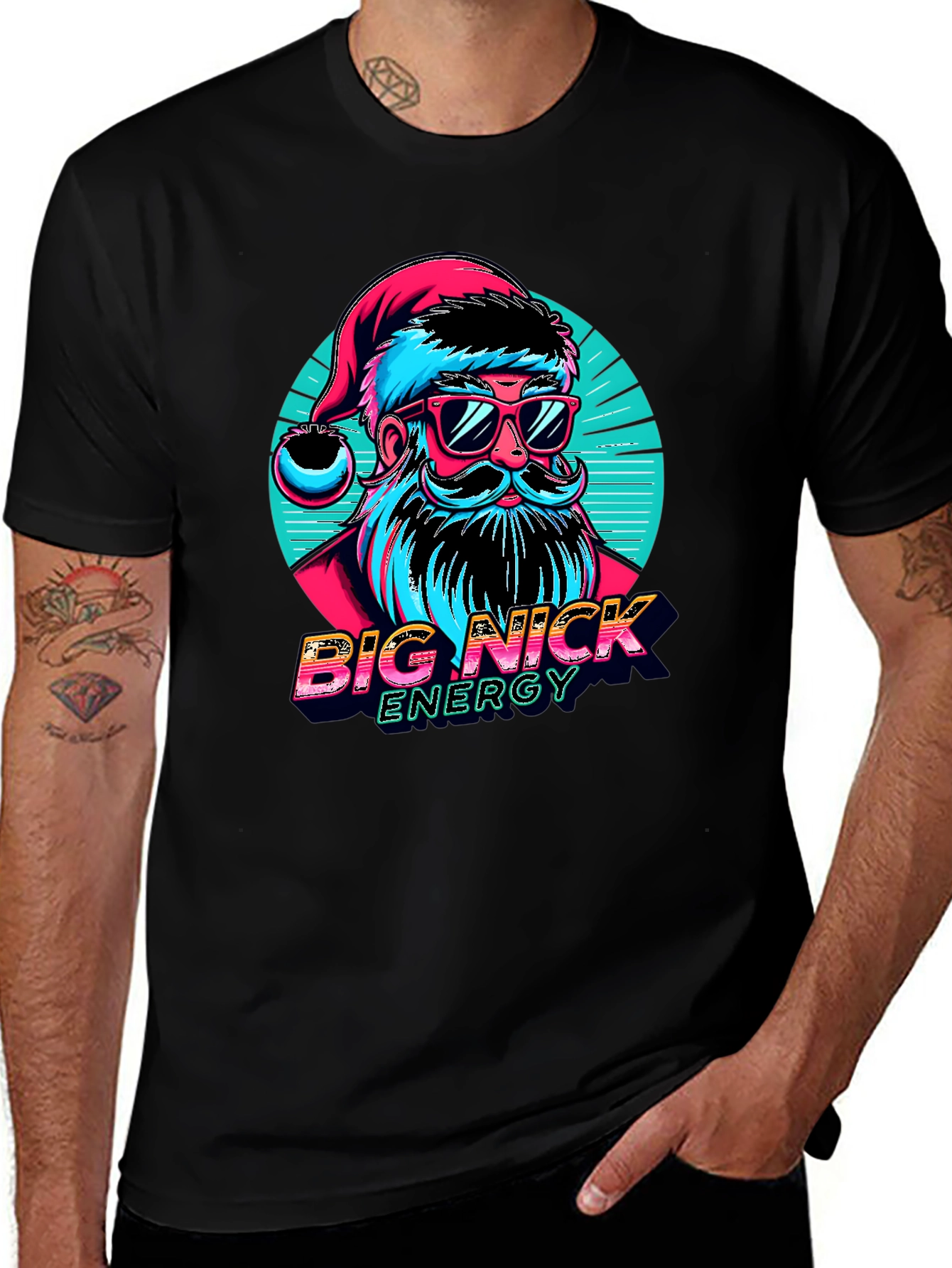 Big Nick Energy Santa Graphic T-Shirt