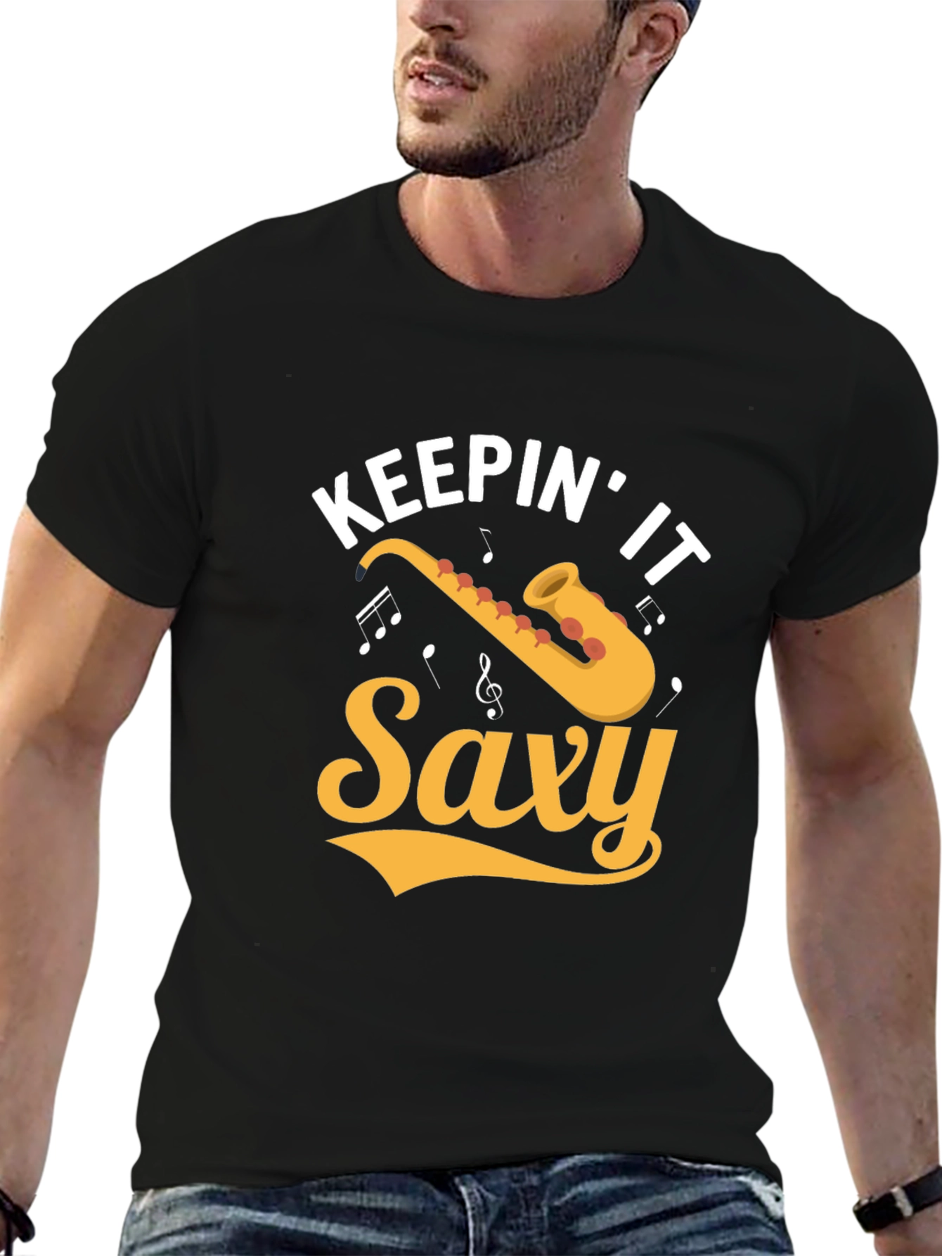 Keepin it Saxy Black T-Shirt