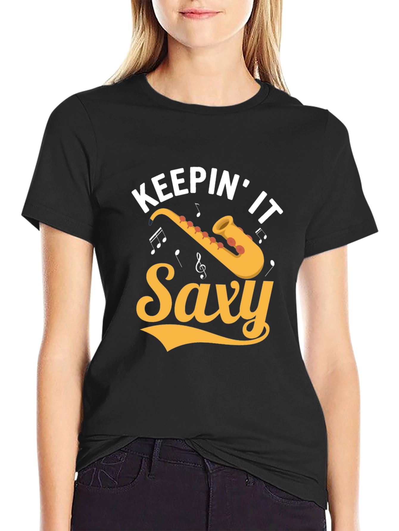 Keepin it Saxy Black T-Shirt