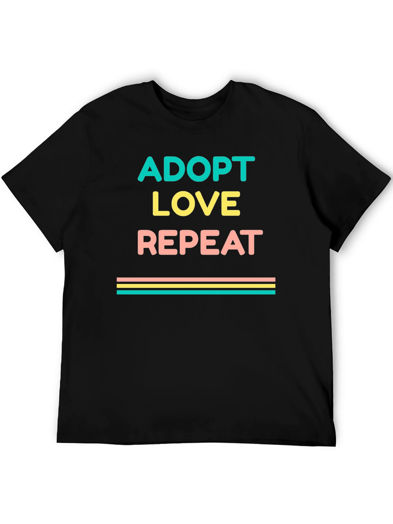 Adopt Love Repeat Graphic T-Shirt