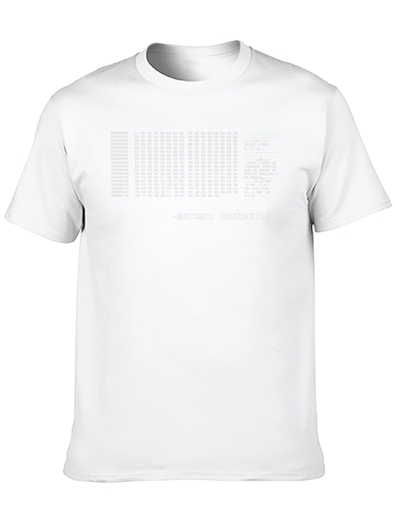 Satoshi Nakamoto Code Graphic T-Shirt