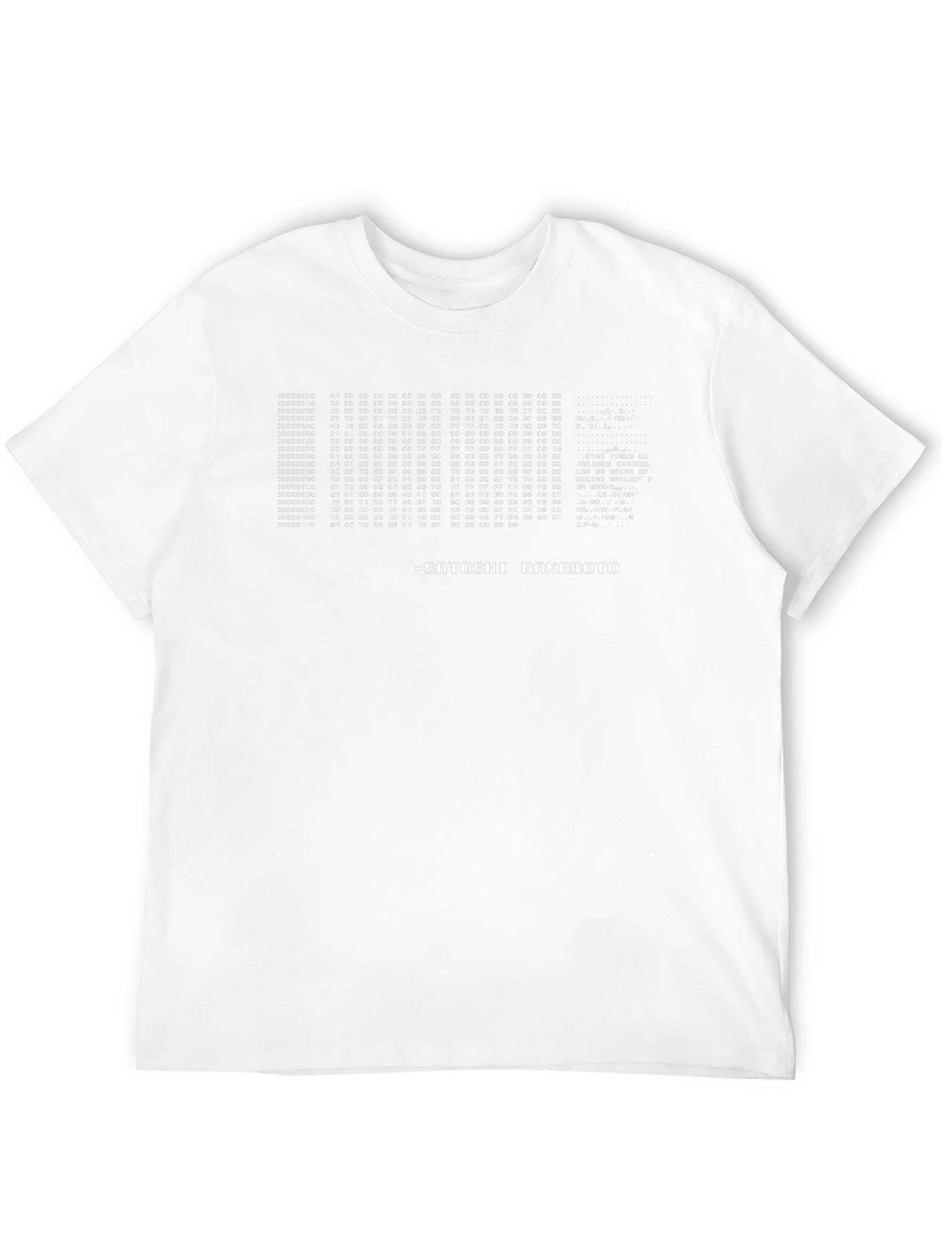 Satoshi Nakamoto Code Graphic T-Shirt