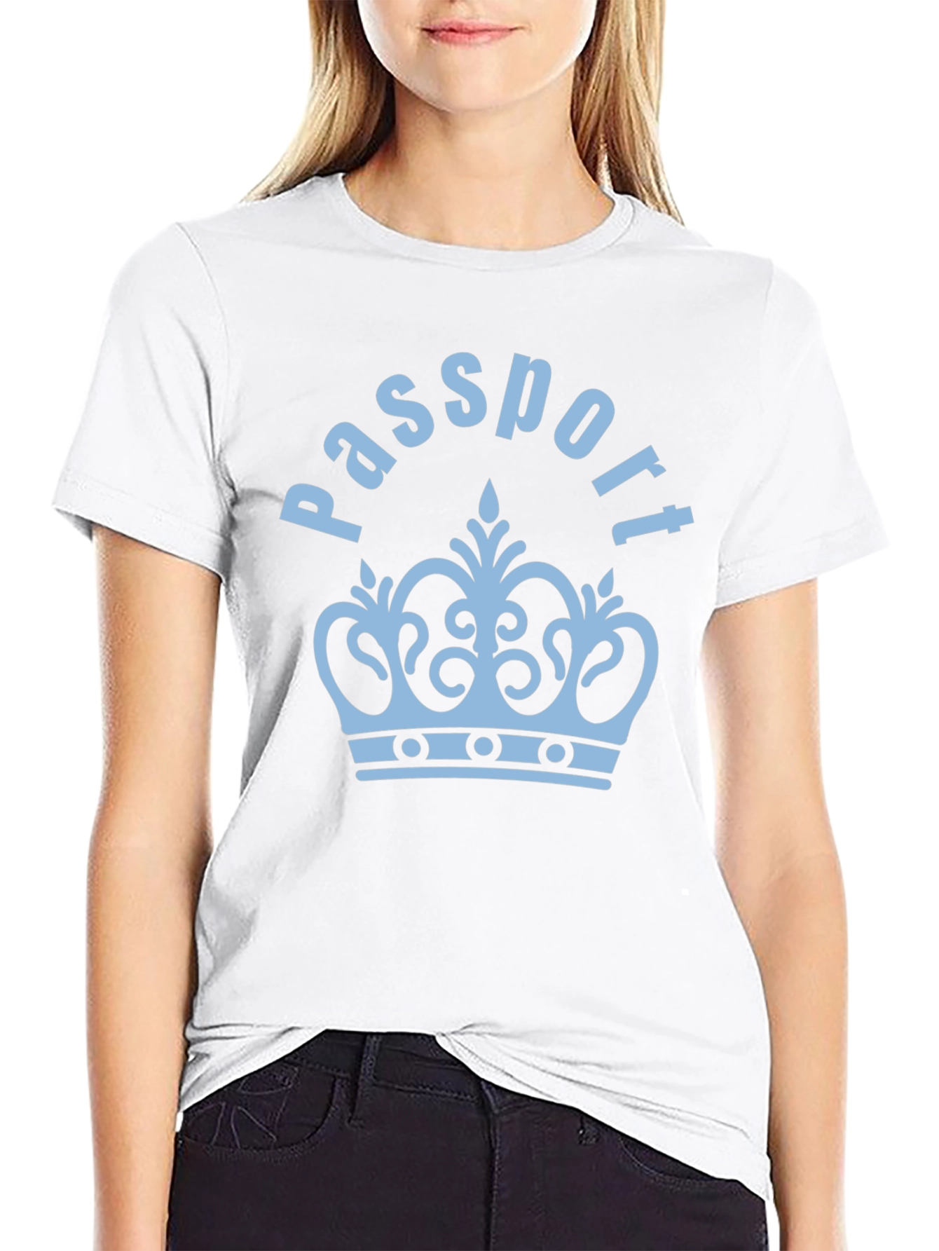 Passport Crown Graphic Tee - Travel in Style!