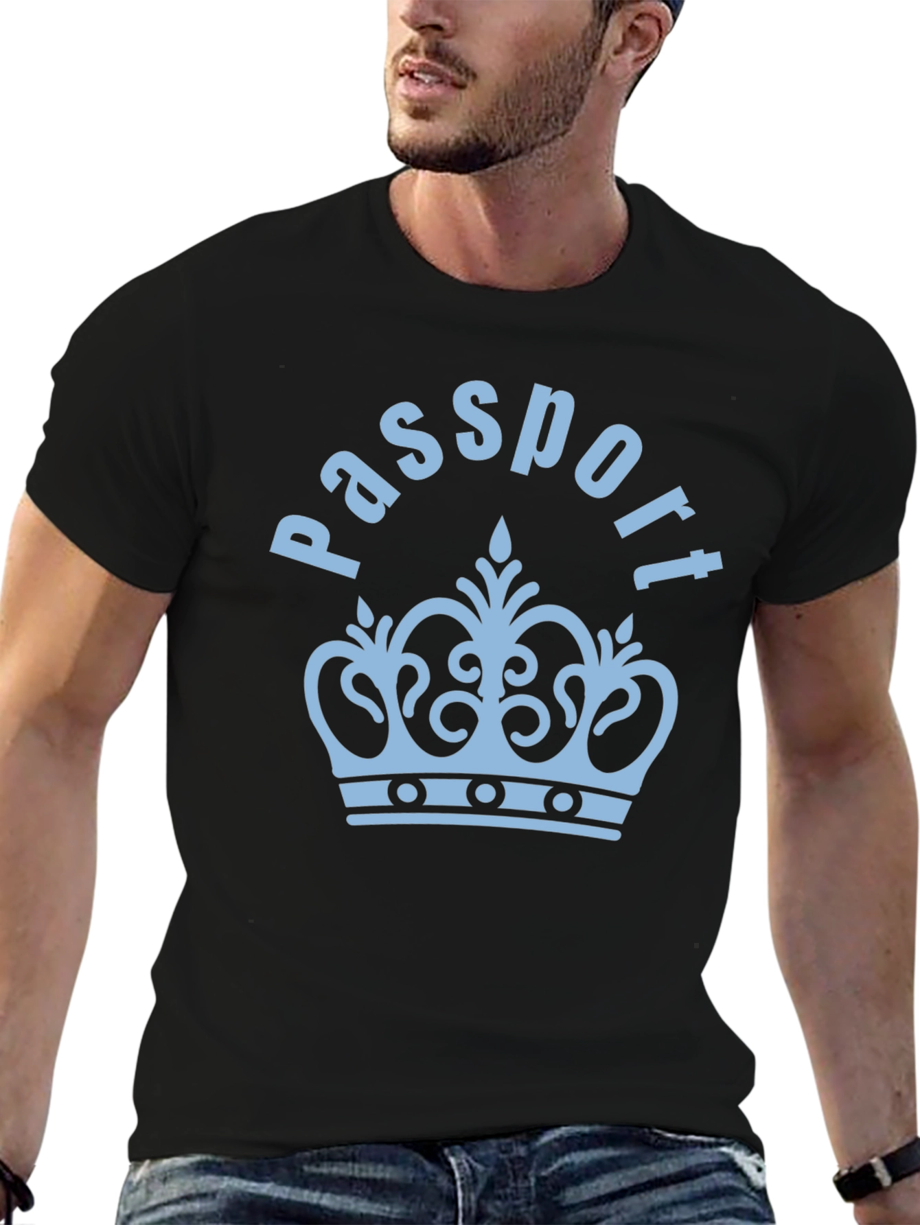Passport Crown Graphic Tee - Travel in Style!