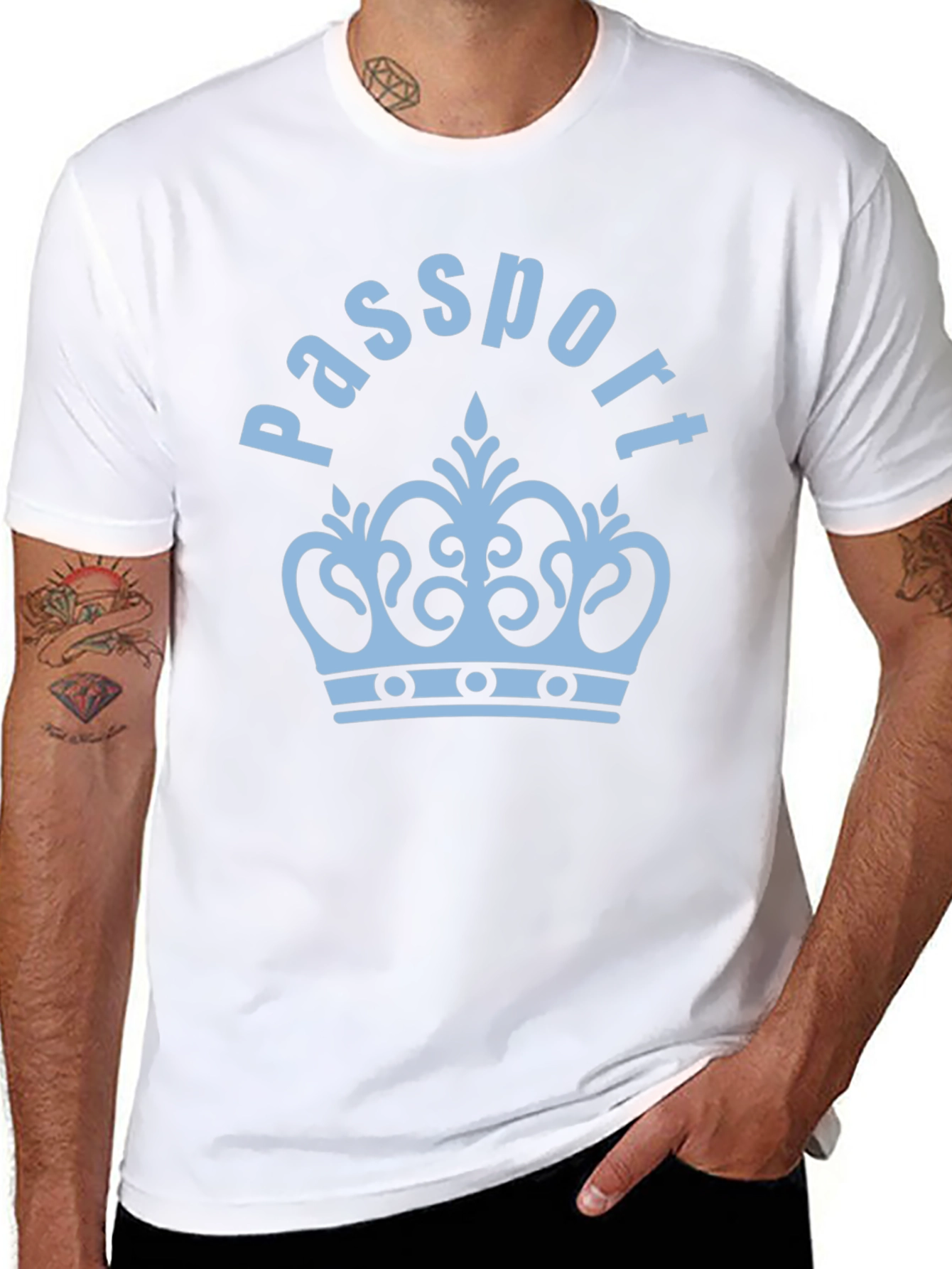 Passport Crown Graphic Tee - Travel in Style!