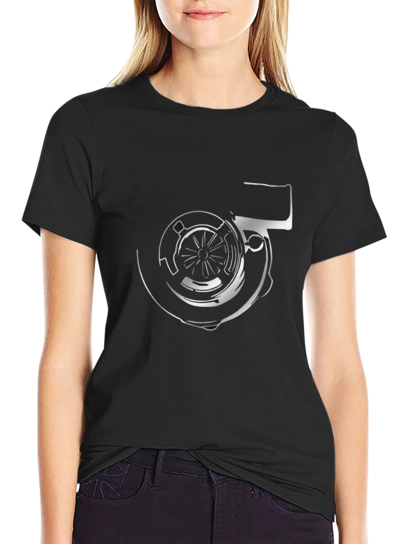 Turbo Black T-Shirt - Automotive Enthusiast Design