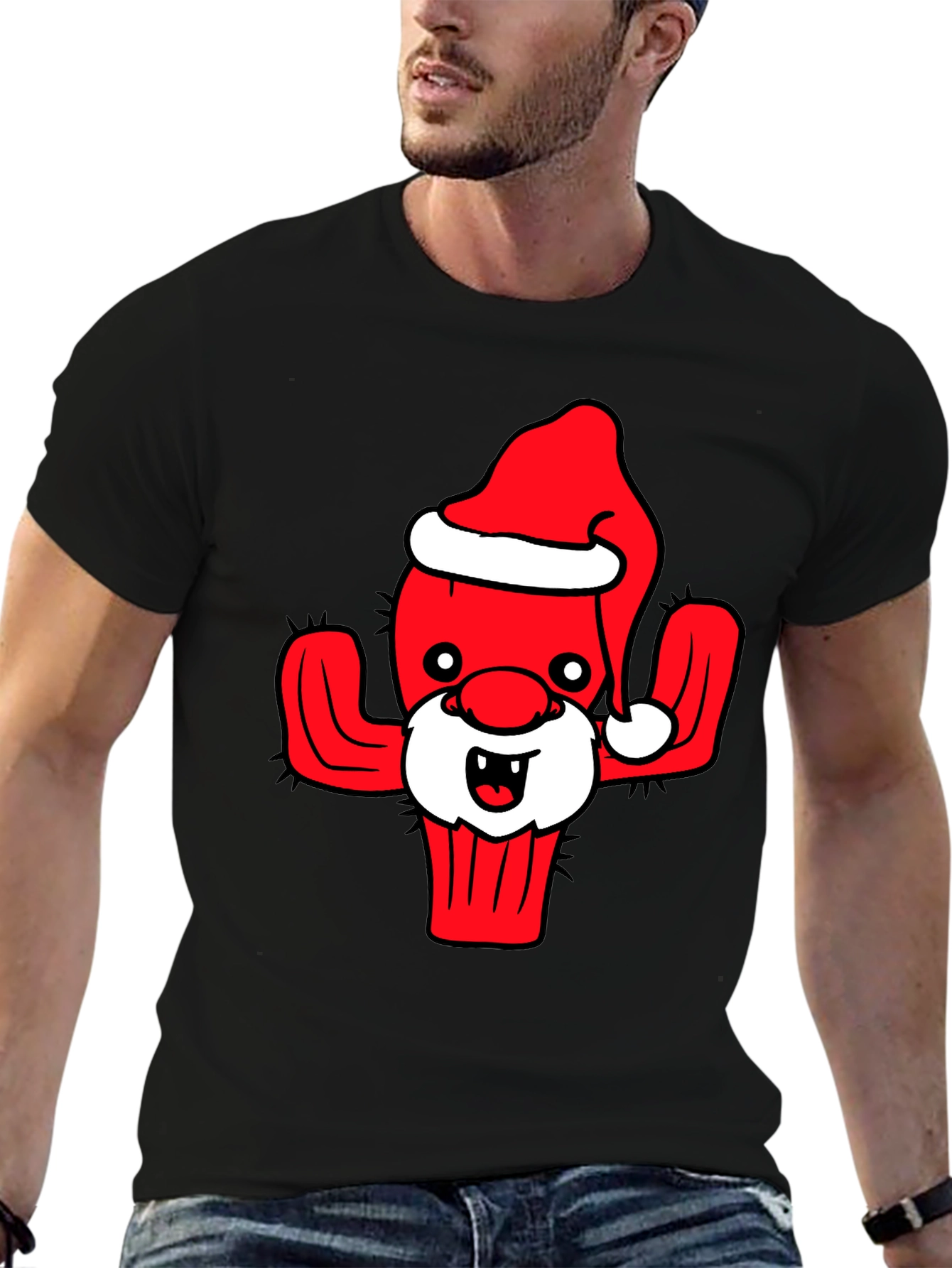 Funny Cactus Santa Christmas T-Shirt