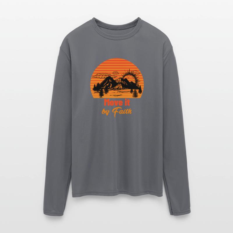 Faith Moves Mountains Retro Sunset